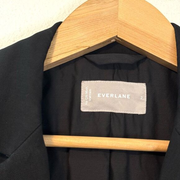 Everlane Linen Blend Black Blazer Size 2 - Picture 2 of 7
